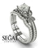 The Butterfly Stairs Bridal Set Diamond Ring- Amelia no. 3